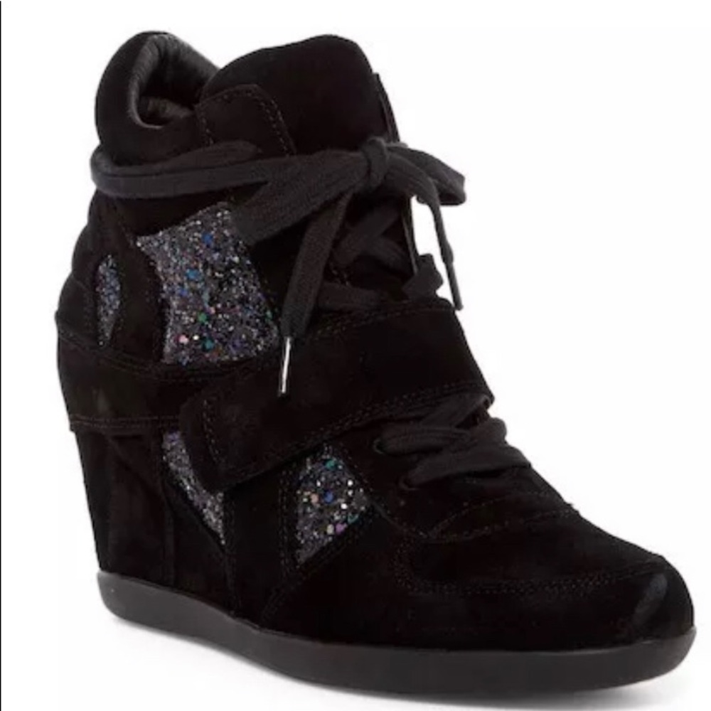 NWT ASH BOWIE TER MIDNIGHT GLITTER WEDGE 40